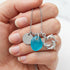 Seaside Bond Dolphin & Initial Charm Sea Glass Necklace - image 4