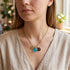 Coastal Starlight Initial Charm Sea Glass Necklace - image 1