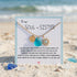 Sun Evil Eye & Initial Charm Sea Glass Necklace - image 6