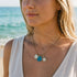 Sparkling Sun Accent Initial Sea Glass Necklace - image 4