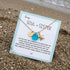 Crystal Turtle Pendant Initial Sea Glass Necklace - image 6