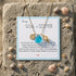 Ocean Treasure Pearl Shell Initial Charm Sea Glass Necklace - image 2
