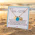 Conch Medallion Initial Charm Sea Glass Necklace - image 2