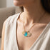 Conch Medallion Initial Charm Sea Glass Necklace - image 4