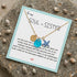 Blue Enamel Starfish Initial Charm Sea Glass Necklace - image 2