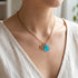 Minimalist Wave & Water Sea Glass Necklace - image 1