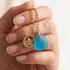 Minimalist Wave & Water Sea Glass Necklace - image 5