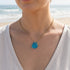 Ocean-Inspired Beachside Initial Letter Sea Glass Necklace - image 4