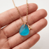 Ocean-Inspired Beachside Initial Letter Sea Glass Necklace - image 3