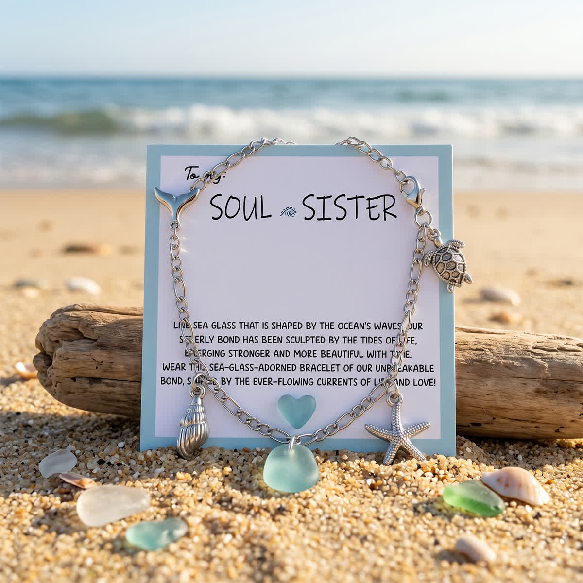 Mermaid's Treasure Beach-Inspired Sea Glass Bracelet - image 6