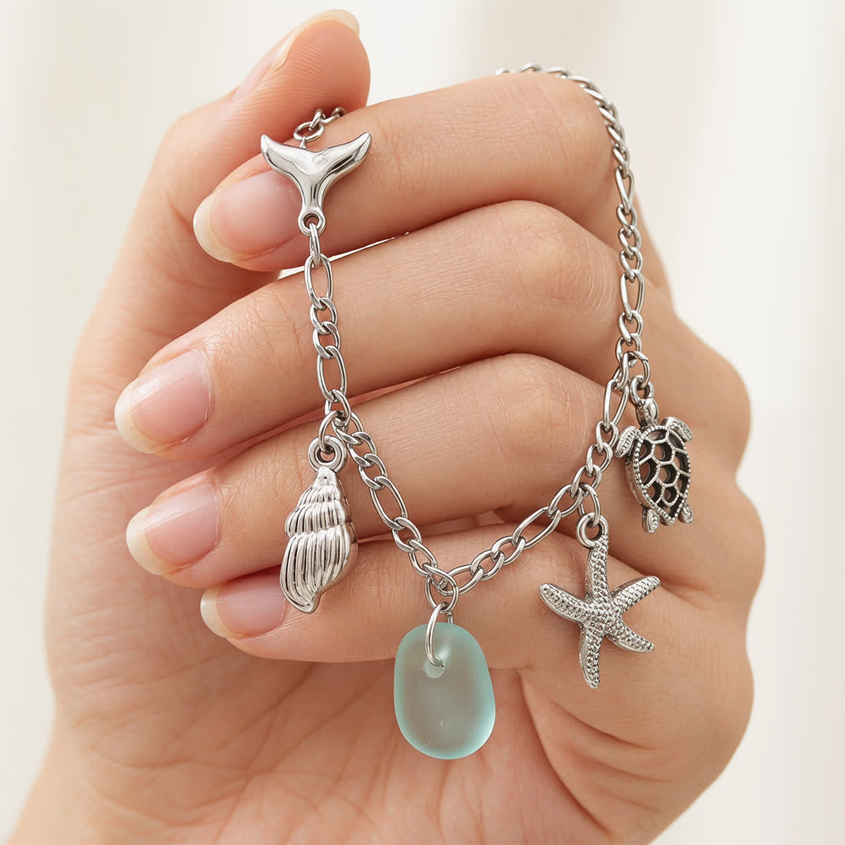 Mermaid's Treasure Beach-Inspired Sea Glass Bracelet - image 5
