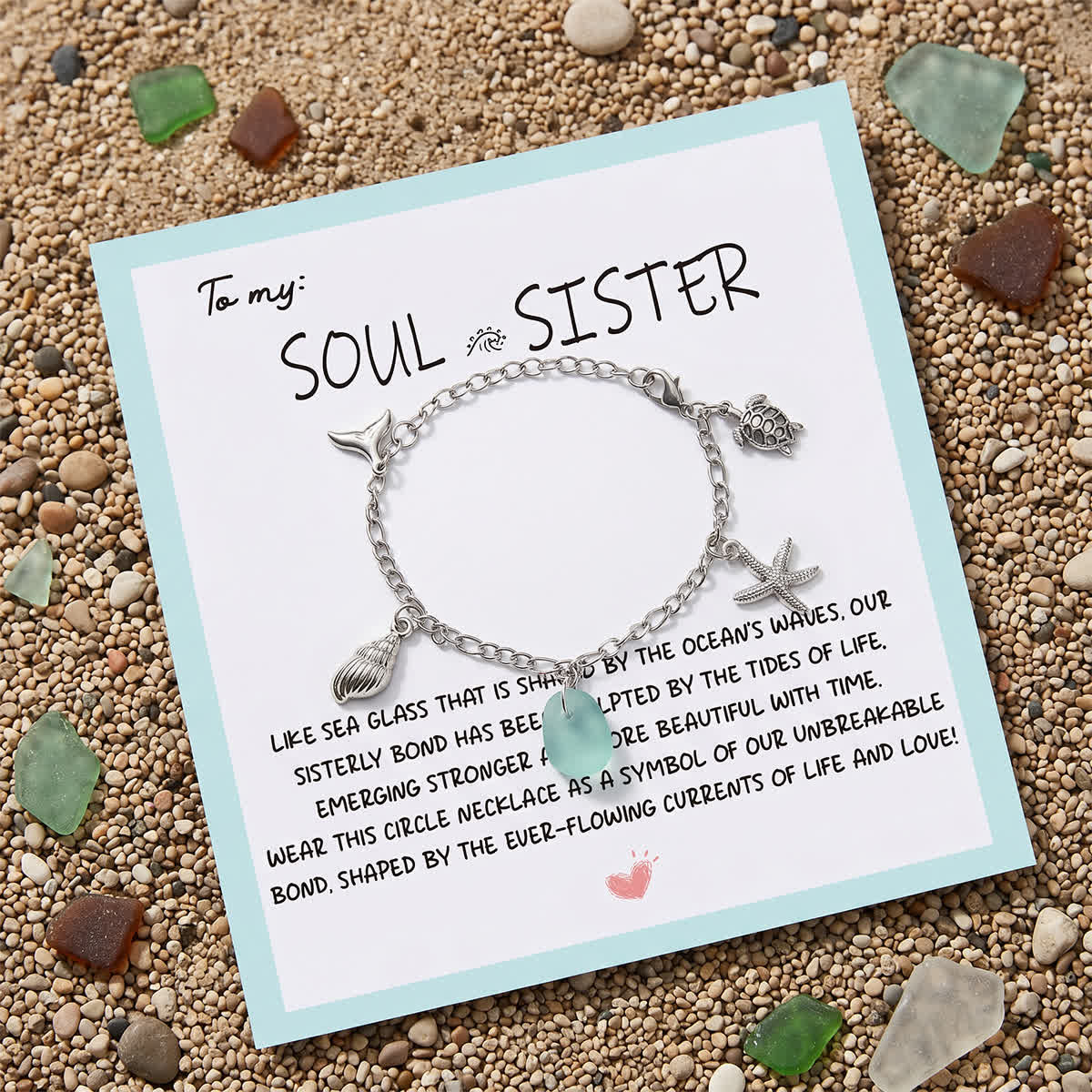 Mermaid's Treasure Beach-Inspired Sea Glass Bracelet - image 2