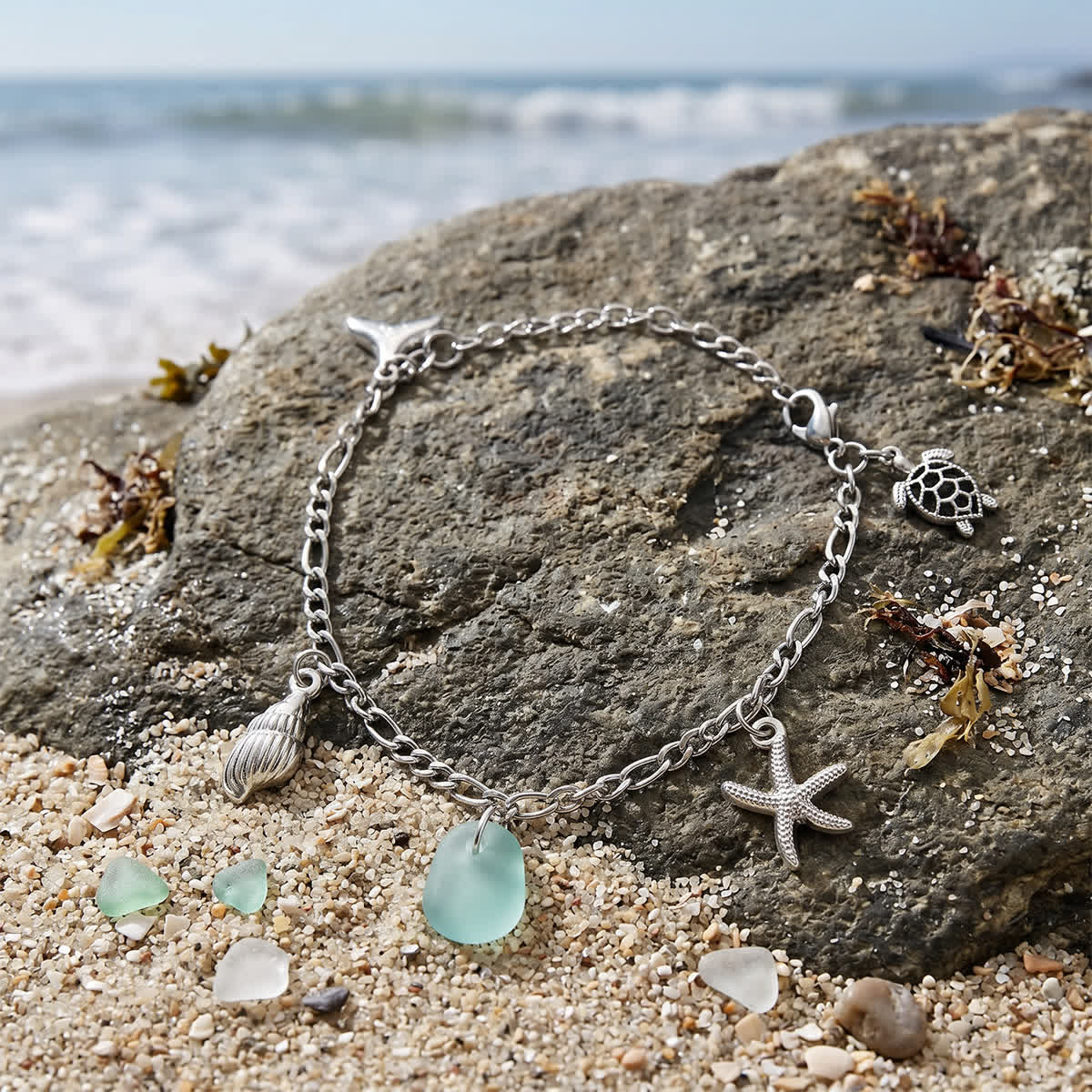 Mermaid's Treasure Beach-Inspired Sea Glass Bracelet - image 3
