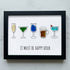 Happy Hour Sea Glass Framed Art - Black - 6" X 8" - image 13