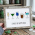 Happy Hour Sea Glass Framed Art - Retro White - 6" X 8" - image 15