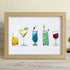 Cocktail Theme Sea Glass Framed Art - Oak - 6" X 8" - image 7