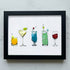 Cocktail Theme Sea Glass Framed Art - Black - 6" X 8" - image 9