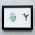 Mini Hummingbird And Flower Sea Glass Framed Art - Black - 6" X 8" - image 9