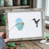 Mini Hummingbird And Flower Sea Glass Framed Art - Retro White - 6" X 8" - image 11