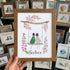 Bestie Sitting On The Swing Around Blossom Flower Sea Glass Framed Art - Walnut Brown - 8" X 6" - image 10