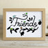 Bird Friends Sea Glass Framed Art - Oak - 6" X 8" - image 10