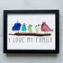 I Love My Family Bird Sea Glass Framed Art - Black - 6" X 8" - image 12