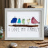 I Love My Family Bird Sea Glass Framed Art - White - 6" X 8" - image 13