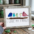 I Love My Family Bird Sea Glass Framed Art - Retro White - 6" X 8" - image 14