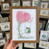 Couple On Swing Under A Love Tree Sea Glass Framed Art - Walnut Brown - 8" X 6" - image 10