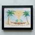 Romantic Couple Birds On The Bench Sea Glass Framed Art - Black - 6" X 8" - image 13