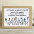 Live Like A Wildflower Quote Sea Glass Framed Art - Oak - 6" X 8" - image 11