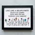 Live Like A Wildflower Quote Sea Glass Framed Art - Black - 6" X 8" - image 13