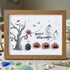Happy Halloween Jack O Lantern And Ghost Sea Glass Framed Art - Walnut Brown - 6" X 8" - image 11