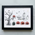 Happy Halloween Jack O Lantern And Ghost Sea Glass Framed Art - Black - 6" X 8" - image 12