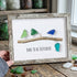 Dare To Be Different Birds Sea Glass Framed Art Inspirational Gift - Retro White - 6" X 8" - image 14
