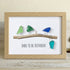 Dare To Be Different Birds Sea Glass Framed Art Inspirational Gift - Oak - 6" X 8" - image 10