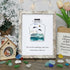 Sea Bottle Sea Glass Framed Art Inspirational Gift - Retro White - 8" X 6" - image 13