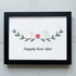 Happily Ever After Lovebirds Sea Glass Framed Art - Black - 6" X 8" - image 12