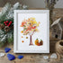 Fall Art Autumn Leaves Pumpkin Sea Glass Framed Art - White - 8" X 6" - image 12