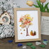 Fall Art Autumn Leaves Pumpkin Sea Glass Framed Art - Oak - 8" X 6" - image 9