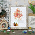 Autumn Quotes Fall Leaves Pumpkin Sea Glass Framed Art - Retro White - 8" X 6" - image 12