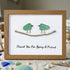 Thank You For Being A Friend Friendship Gift Sea Glass Framed Art - Walnut Brown - 6" X 8" - image 7