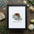 Life Happens Coffee Helps Seaglass Card Artwork With Frame - Black - 8" X 6" - image 11