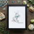 Cocktail Drinks Seaglass Card Artwork With Frame - Black - 8" X 6" - image 9