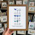 Dreamy Blue Cocktail Seaglass Card Artwork With Frame - Walnut Brown - 8" X 6" - image 9