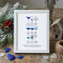 Dreamy Blue Cocktail Seaglass Card Artwork With Frame - White - 8" X 6" - image 11