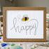 Bee Happy Sea Glass Card Artwork With Frame - Walnut Brown - 6" X 8" - image 7