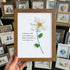 Teacher Gift Daisy Flower Sea Glass Framed Art - Walnut Brown - 8" X 6" - image 10