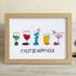 Cocktail Parties Happy Hour Sea Glass Framed Art - Oak - 6" X 8" - image 6