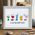 Cocktail Parties Happy Hour Sea Glass Framed Art - White - 6" X 8" - image 9